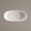 Zeza Element Vrijstaand Bad - 160x75x60cm - solid surface - mat wit SW1208800