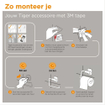 Tiger Colar Toiletrolhouder - zonder klep - zelfklevend - zwart SW877226