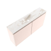 MONDIAZ TURE-DLUX 100cm toiletmeubel Rosee. EDEN wastafel Frappe positie midden. Met 1 kraangat. SW1102953