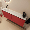 MONDIAZ TURE-DLUX 120cm toiletmeubel Fire. EDEN wastafel Opalo positie links. Zonder kraangat. SW1104297