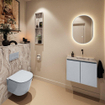 MONDIAZ TURE-DLUX 60cm toiletmeubel Clay. EDEN wastafel Glace positie rechts. Zonder kraangat. SW1103198