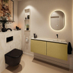 MONDIAZ TURE-DLUX 120cm toiletmeubel Oro. EDEN wastafel Ostra positie rechts. Zonder kraangat. SW1105004