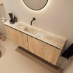 MONDIAZ TURE-DLUX 120cm toiletmeubel Washed Oak. EDEN wastafel Frappe positie midden. Zonder kraangat. SW1103058