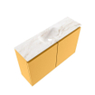MONDIAZ TURE-DLUX 80cm toiletmeubel Ocher. EDEN wastafel Frappe positie midden. Zonder kraangat. SW1102868