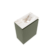 MONDIAZ TURE-DLUX 40cm toiletmeubel Army. EDEN wastafel Frappe positie rechts. Met 1 kraangat. SW1102639