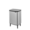 Brabantia Bo Hi Afvalemmer - 12 liter - kunststof binnenemmer - matt steel fingerprint proof SW1117403