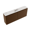 MONDIAZ TURE-DLUX 120cm toiletmeubel Rust. EDEN wastafel Glace positie midden. Zonder kraangat. SW1103545