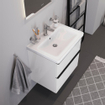 Duravit D-Neo wastafel 65x48x16.5cm 1 kraangat rechthoek Keramiek Wit SW640403