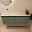 MONDIAZ TURE-DLUX 120cm toiletmeubel Army. EDEN wastafel Frappe positie links. Zonder kraangat. SW1102661