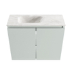 MONDIAZ TURE-DLUX 60cm toiletmeubel Greey. EDEN wastafel Ostra positie links. Met 1 kraangat. SW1104840