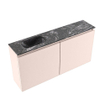 MONDIAZ TURE-DLUX 100cm toiletmeubel Rosee. EDEN wastafel Lava positie links. Zonder kraangat. SW1103976