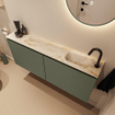 MONDIAZ TURE-DLUX 120cm toiletmeubel Army. EDEN wastafel Frappe positie rechts. Met 1 kraangat. SW1102681
