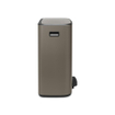 Brabantia Bo Pedaalemmer - 60 liter - kunststof binnenemmer - platinum SW1117452