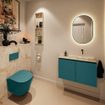 MONDIAZ TURE-DLUX 80cm toiletmeubel Smag. EDEN wastafel Frappe positie rechts. Zonder kraangat. SW1102993