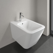 Villeroy & Boch Finion wandbidet 1 kraangat 37.5x56cm ceramic+ met overloop wit SW106544