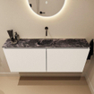 MONDIAZ TURE-DLUX 120cm toiletmeubel Talc. EDEN wastafel Lava positie midden. Zonder kraangat. SW1103669