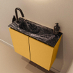 MONDIAZ TURE-DLUX 60cm toiletmeubel Ocher. EDEN wastafel Lava positie links. Met 1 kraangat. SW1103913