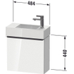 Duravit D-Neo wastafelonderkast 48.4x44x22.2cm Linksdraaiend 1 deur Noten Mat SW640716