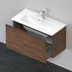 Duravit D-Neo wastafelonderkast 81x44x37.2cm 1 lade Noten (donker) Mat SW640886