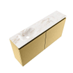 MONDIAZ TURE-DLUX 100cm toiletmeubel Oro. EDEN wastafel Frappe positie links. Zonder kraangat. SW1102914