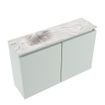 MONDIAZ TURE-DLUX 80cm toiletmeubel Greey. EDEN wastafel Glace positie links. Zonder kraangat. SW1103291