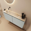 MONDIAZ TURE-DLUX 100cm toiletmeubel Greey. EDEN wastafel Frappe positie links. Zonder kraangat. SW1102822