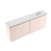 MONDIAZ TURE-DLUX 120cm toiletmeubel Rosee. EDEN wastafel Opalo positie rechts. Zonder kraangat. SW1104495