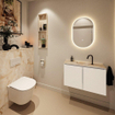 MONDIAZ TURE-DLUX 80cm toiletmeubel Talc. EDEN wastafel Frappe positie midden. Met 1 kraangat. SW1102592