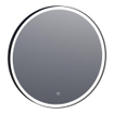 Saniclass Edge Rond Black spiegel 70x70cm met verlichting Rond zwart SW383206