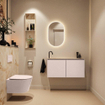 MONDIAZ TURE-DLUX 100cm toiletmeubel Rosee. EDEN wastafel Frappe positie links. Met 1 kraangat. SW1102976