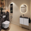 MONDIAZ TURE-DLUX 60cm toiletmeubel Cale. EDEN wastafel Lava positie midden. Zonder kraangat. SW1103695