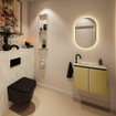 MONDIAZ TURE-DLUX 60cm toiletmeubel Oro. EDEN wastafel Ostra positie links. Met 1 kraangat. SW1104965