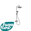 FugaFlow Efficiente Sobrado regendouche met thermostaat hoofddouche 30cm handdouche 3 standen zwart 110cm SW1123804