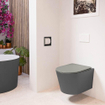 MONDIAZ LAVIE wandclosetpack - 36x53cm - diepspoel - rimless - Dark grey (grijs) - softclose - quick-release - toiletzitting - Smoke (grijs) SW1208727