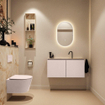 MONDIAZ TURE-DLUX 100cm toiletmeubel Rosee. EDEN wastafel Frappe positie midden. Met 1 kraangat. SW1102953