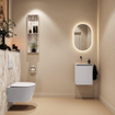MONDIAZ TURE-DLUX 40cm toiletmeubel Cale. EDEN wastafel Glace positie links. Zonder kraangat. SW1103177