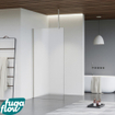 FugaFlow Eccelente Vetro inloopdouche badkamer - 30x200cm - mat glas - plafondarm - geborsteld RVS SW1124652