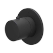 IVY Bond Afbouwdeel - voor douchekraan - doorstroom - stopkraan - symmetry - rond rozet - Mat zwart PED SW1031185