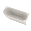 Ideavit Solidnova half vrijstaand bad - 180x80x56cm - Solid surface - Hoek rechts - Mat Wit SW857503