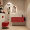 MONDIAZ TURE-DLUX 120cm toiletmeubel Fire. EDEN wastafel Ostra positie links. Zonder kraangat. SW1104826