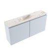 MONDIAZ TURE-DLUX 100cm toiletmeubel Clay. EDEN wastafel Frappe positie midden. Zonder kraangat. SW1102699