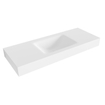 Mondiaz CLOUD Talc Vrijhangende wastafel - 120cm - wasbak midden - rand 12cm - Solid surface Talc SW430376