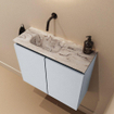 MONDIAZ TURE-DLUX 60cm toiletmeubel Clay. EDEN wastafel Glace positie links. Zonder kraangat. SW1105223