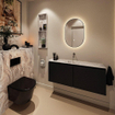 MONDIAZ TURE-DLUX 120cm toiletmeubel Urban. EDEN wastafel Glace positie midden. Zonder kraangat. SW1103153