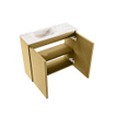 MONDIAZ TURE-DLUX 60cm toiletmeubel Oro. EDEN wastafel Frappe positie links. Met 1 kraangat. SW1102884