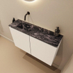 MONDIAZ TURE-DLUX 80cm toiletmeubel Talc. EDEN wastafel Lava positie links. Zonder kraangat. SW1103615