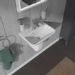 Duravit Me by starck fontein 450x155x320mm 1 kraangat overloop wit 0293427