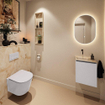 MONDIAZ TURE-DLUX 40cm toiletmeubel Cale. EDEN wastafel Frappe positie links. Zonder kraangat. SW1102672