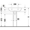 Duravit D-code wastafel 60 cm wit 0315102