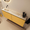 MONDIAZ TURE-DLUX 120cm toiletmeubel Ocher. EDEN wastafel Frappe positie links. Zonder kraangat. SW1102921